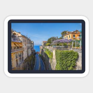 Italy. Sorrento. Cliff. Sticker